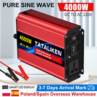 Pure sine wave DC 12V to AC 220V inverter 3500W/4500W/5000W/6000W European standard socket high-power vehicle inverter