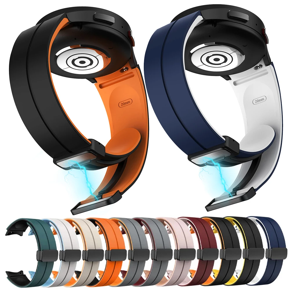 Band für Samsung Galaxy Watch 7/FE/5 Pro/6/4 Classic 44 40 mm Sport Silikon Magnetschnalle Armband Correa Galaxy Watch 7 Armband