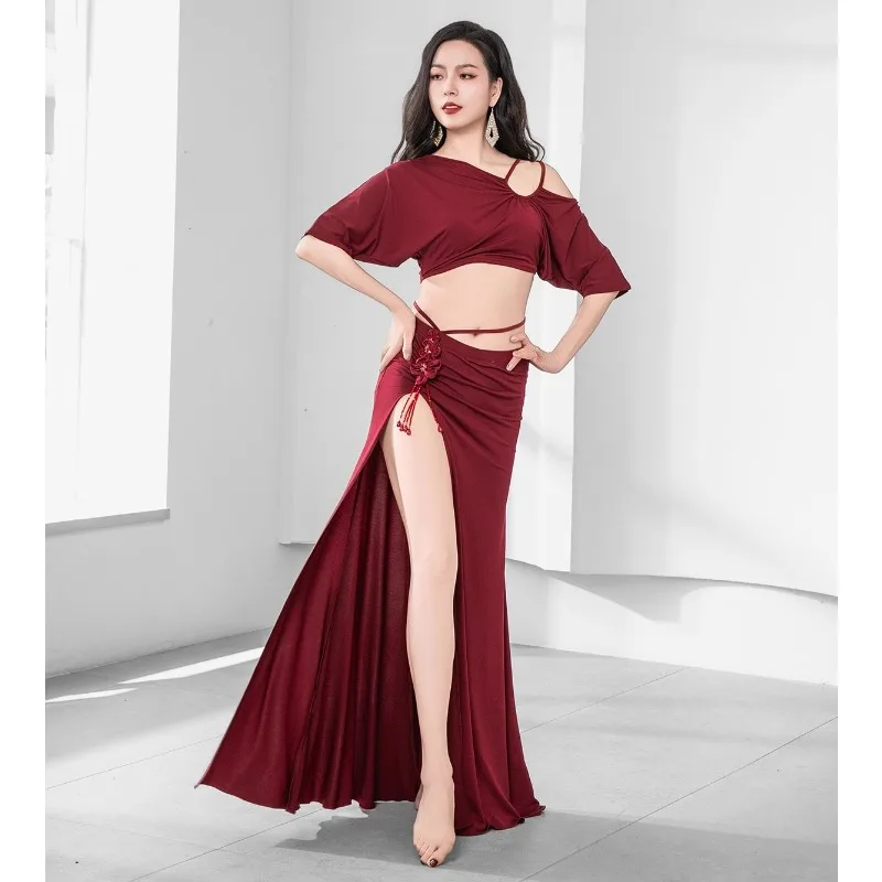 أزياء الرقص الشرقي المخصصة تصميم شرابة زهرة فستان الرقص الشرقي ممارسة الزي مجموعة أزياء dla dansца vita