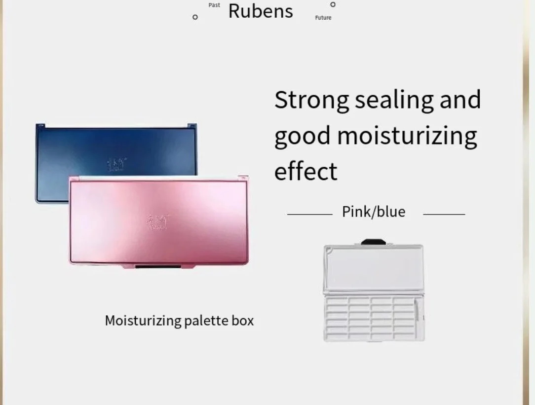 PAUL RUBENS 24 compartments watercolor palette box special pigment humidor portable gouache oil painting palette art supplies