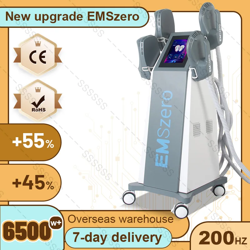 Upgrade 6500W EMSzero Vertical EMS Machine Ultra EMS RF Body Contouring Machine Fat Removal 200Hz EMSzero ABS Muscle Stimulator