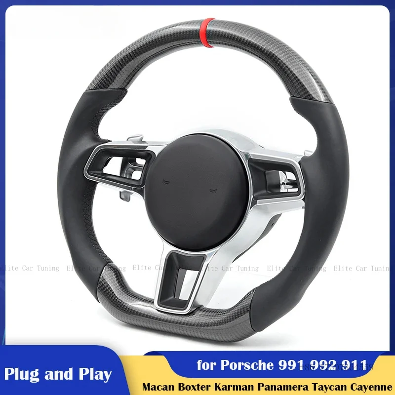 

Upgrade Sport Style Carbon Car Steering Wheel for Porsche Macan Panamera Taycan Cayenne Cayman 718 991 992 911 Boxter Karman
