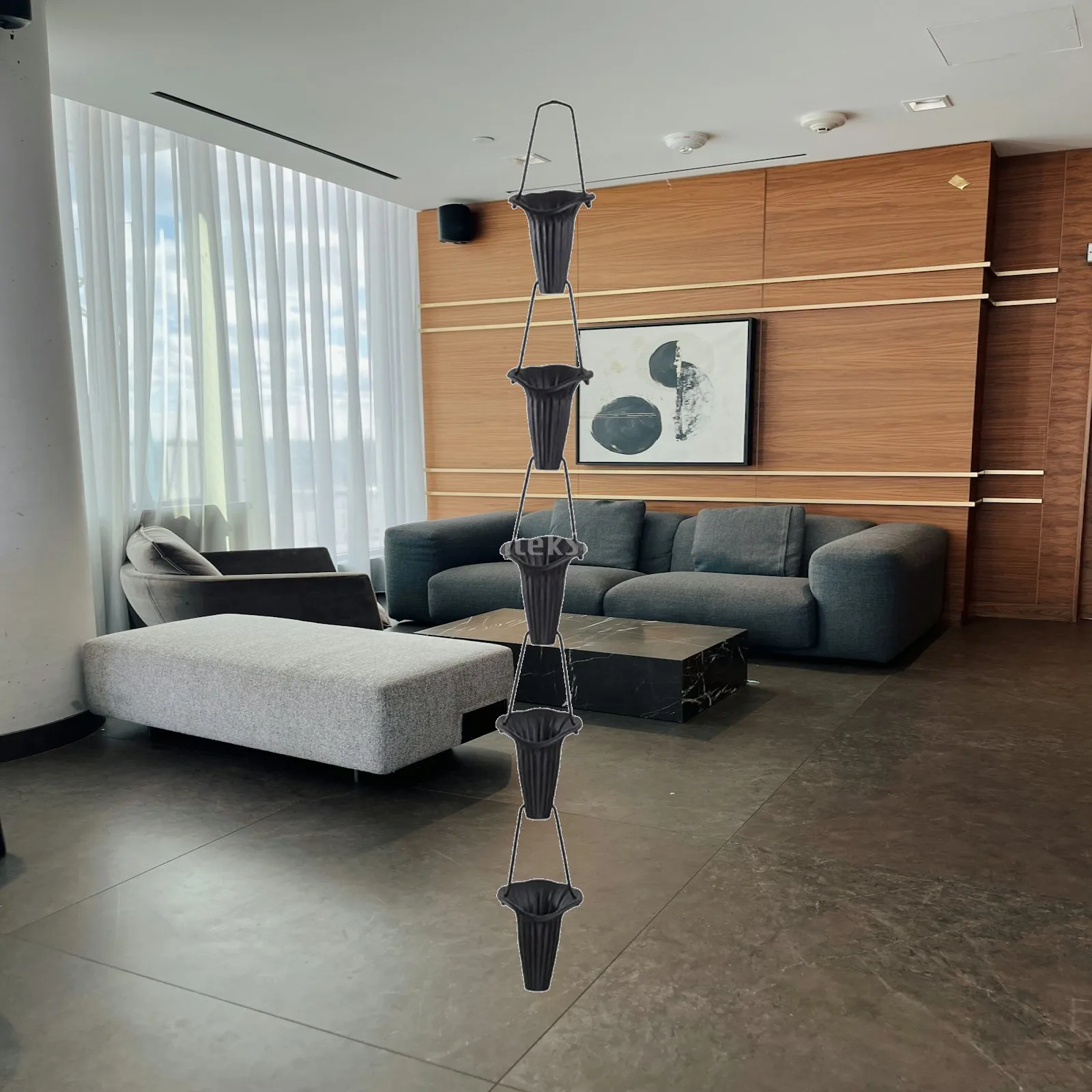 decorative-rain-chain-black-aluminum-trumpet-flower-cups-gutter-replacement-water-catcher-for-outdoor-garden-courtyard-gazebo