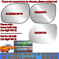For Hyundai Santa Fe III(DM NC) Maxcruz 2012 2013 2014 2015 2016 2017 2018 Left or Right Rearview Mirror Glass With BSD Heated