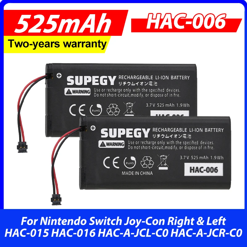 HAC 006 HAC-006 Battery for Nintendo Switch Joy-Con Right & Left HAC-015 HAC-016 HAC-A-JCL-C0 HAC-A-JCR-C0
