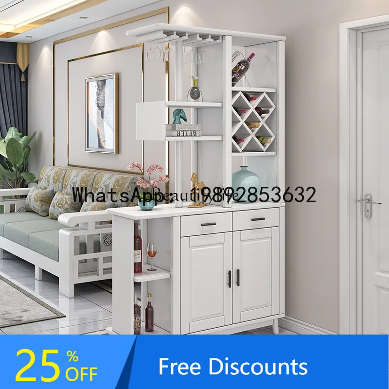 

CC Nordic living room home partition entrance cabinet Chinese double-sided solid wood shoe cabinet