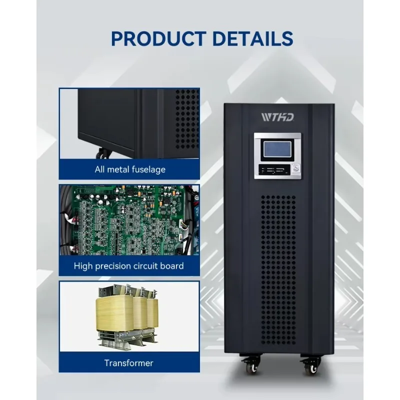 Industrial 3-Phase Online UPS with Low Frequency Power Supply Ranging From 10KVA to 120KVA