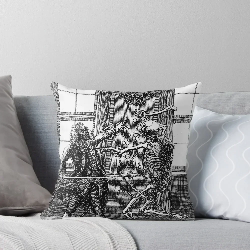 

Dance of Death (the aristocrat) - Daniel Chodowiecki Throw Pillow Cushions Home Decor Pillowcases Bed Cushions pillow