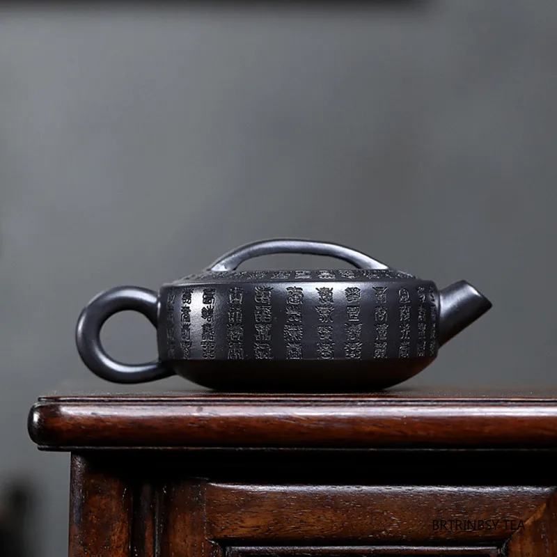 

Chinese Yixing Handmade Purple Clay Teapot Tradition Hand-carved Tea Pot Beauty Tea Infuser Kettle Household Zisha Teaware 180ml