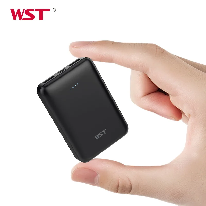 WST Cheap Mini Power Bank 5V 2A Dual USB Battery Powerbank External Mobile Phone Charger 10000mAh Power Bank