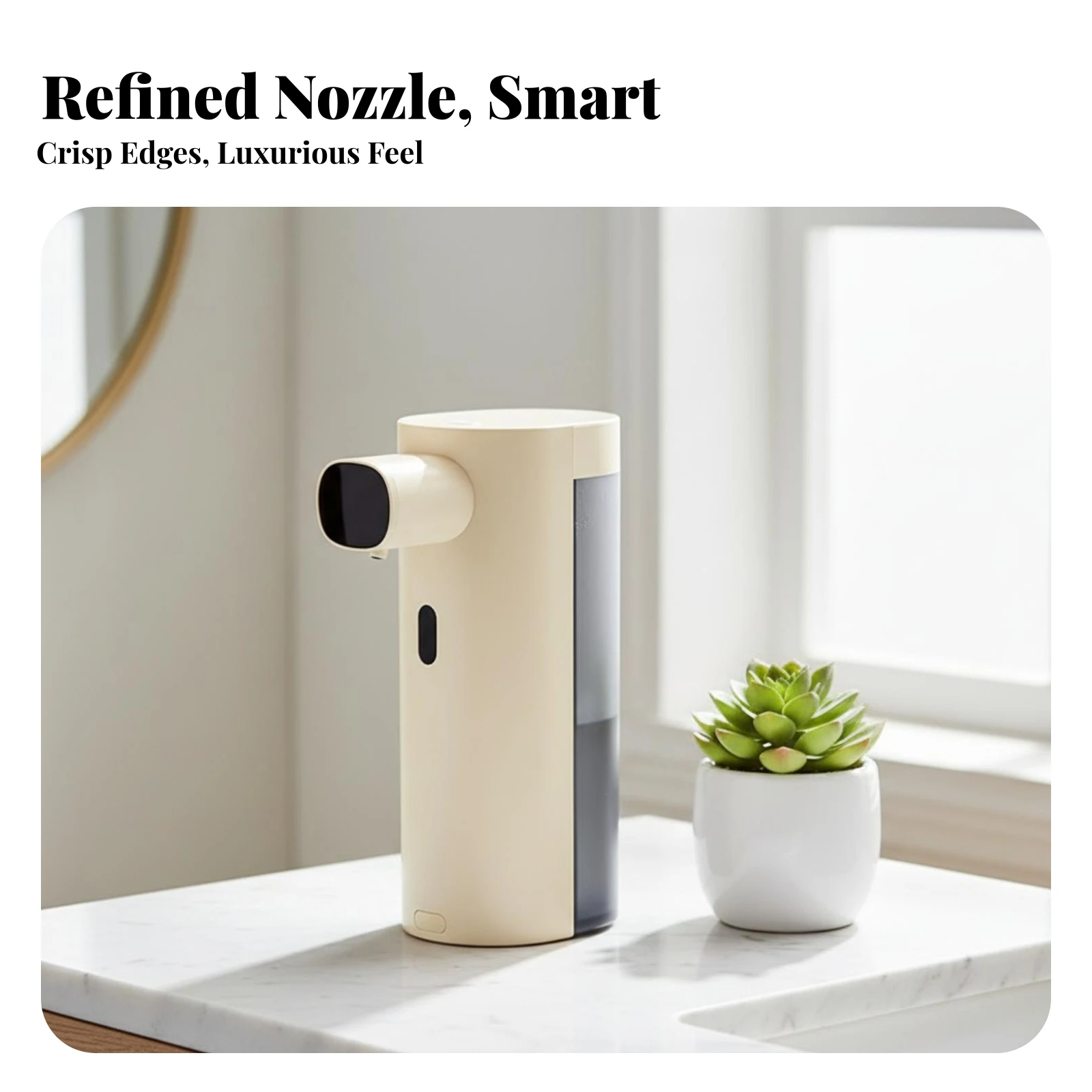 Automatic Soap Dispenser Compact Touchless Soap Dispenser Dispensers Refillable Countertop for Families, Bathroom, Kitchen