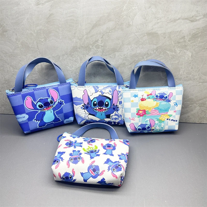 12 pcs/lot Kawaii Disney Stitch Pencil Case Cute Pencil Box Coin Purse Stationery Pen Bag School Supplies