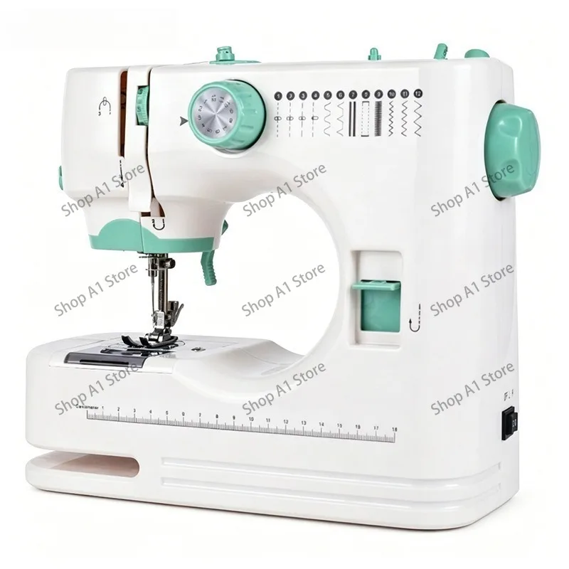 520 Household Multifunctional Electric Sewing Machine, Portable Desktop Automatic Overlock Tailor Sewing Machine