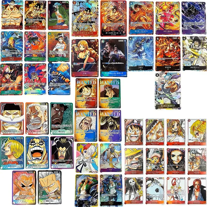 Anime Card One Piece TCG OPCG Replica Japanese Version Luffy Zoro Nami Shanks Boa Hancock Game Anime Collection Cards