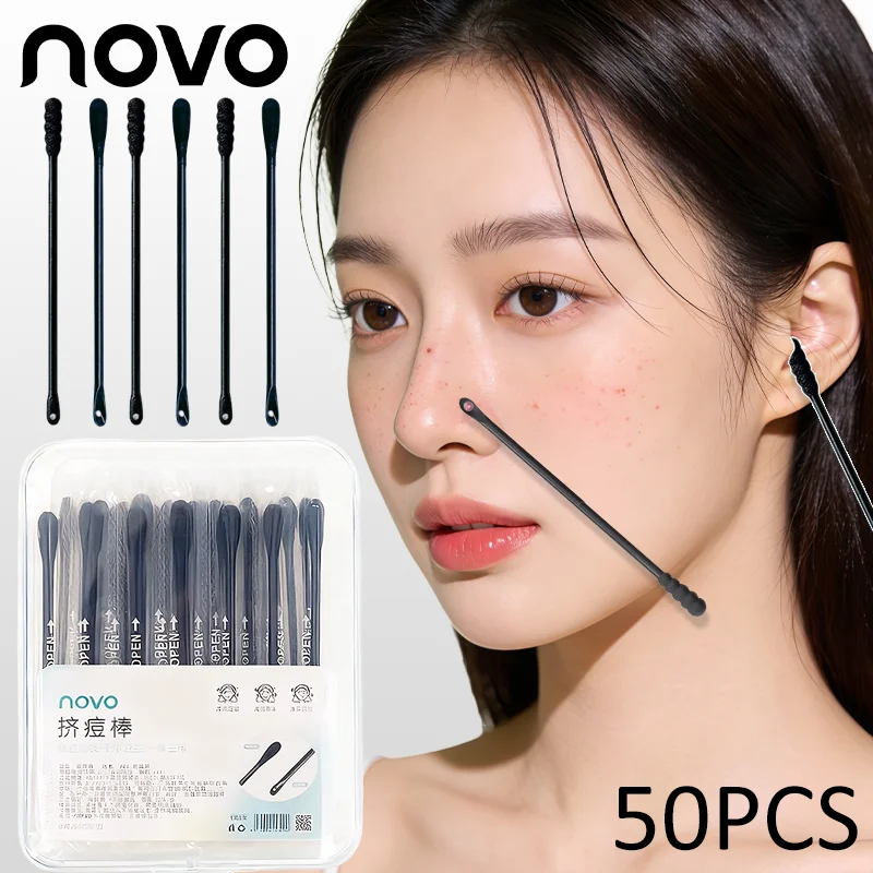 Wegwerp tweekoppige mee-eterverwijderaar en puistjespopper, poriënreinigingssticks met twee uiteinden, vergeet en wit-eter en mee-eter