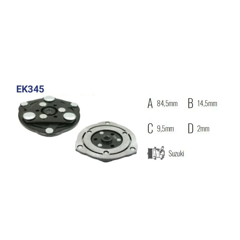 EK345 auto ac compressor CLUTCH hub MSC60CAS for MITSUBISHI SUZUKI Swift III SX4 95200-62JA0/AKC200A083A/AKC201A083A/AKC011H088