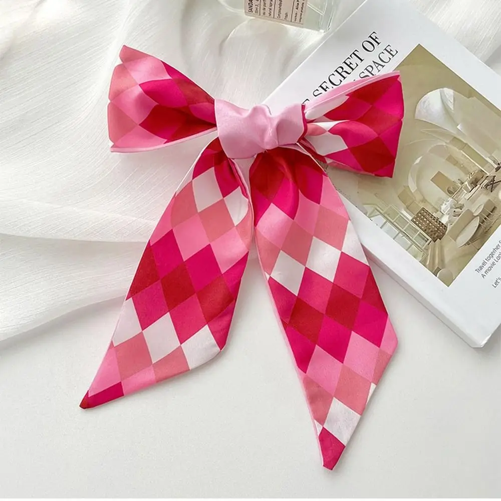 Fascia per capelli a nastro Sciarpa di seta Cravatta per capelli rosa Sciarpa stampata Accessori per sciarpe Collocazione Accessori per abbigliamento Sciarpa lunga Donna