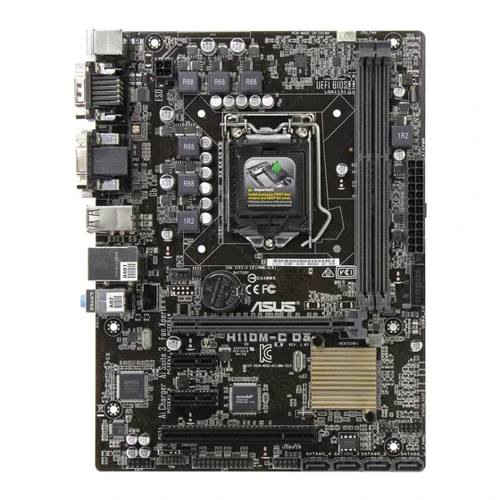 ASUS H110M-C D3 اللوحة LGA 1151 إنتل H110 DDR3 16G دعم كور i3-6100 6500 6600 7600 7700 7400 وحدة المعالجة المركزية مايكرو ATX