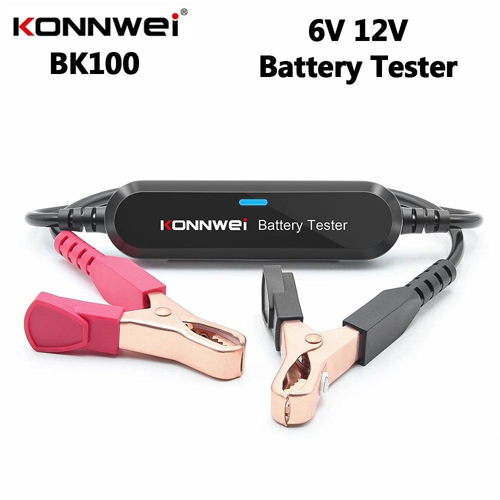 

KONNWEI BK100 Bluetooth 5.0 6V 12V Car Motorcycle Battery Tester Battery Monitor 100 to 2000 CCA Charging Cranking Check Tools