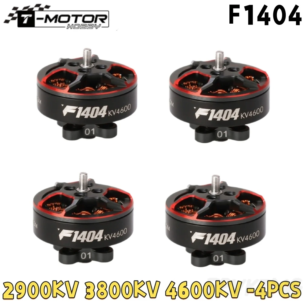 

T-Motor F1404 2900KV 3800KV 4600KV 3-4S 9.1g FPV Brushless Motor 1.5mm Shaft 2.5-4inch Cinewhoop Ducted RC Racing Drone