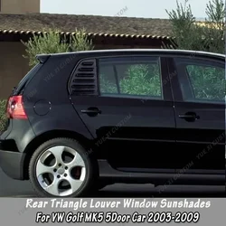For VW Golf 5 Golf Mk5 GTI R32 TDI TSI FSI SDI 5Door Car 2Pcs Rear Triangle Louver Window Sunshades Side Vent Trim