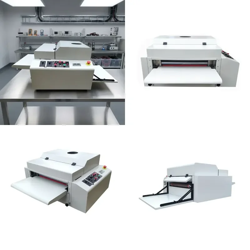 New Semi Automatic Drum Coater 330mm Max Width 10m Min UV Coater Small 3000W 3mm Thickness