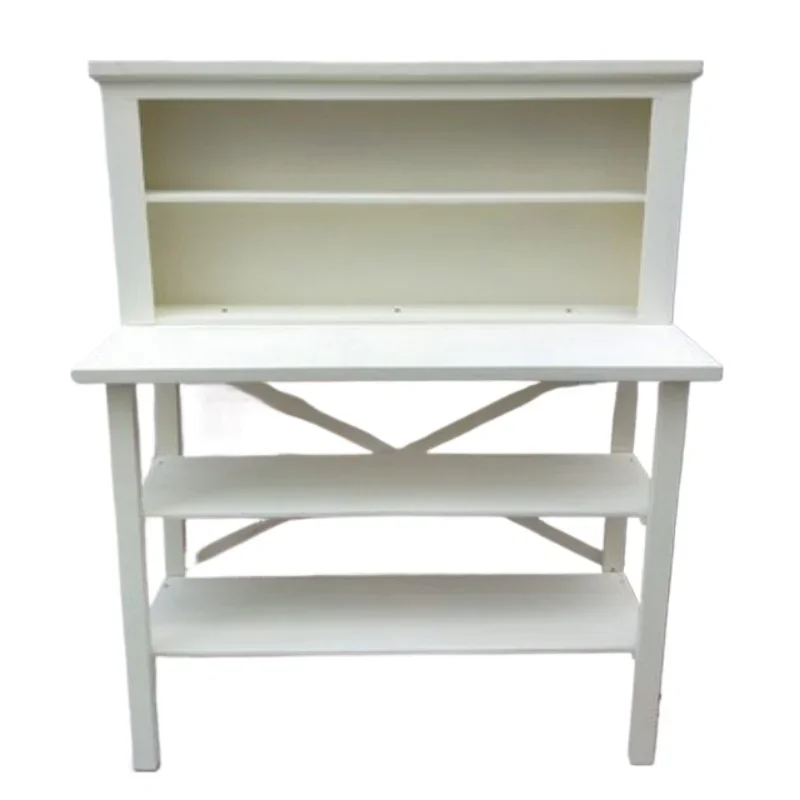 Outdoor courtyard wooden retro succulent flower stand locker flower gardening multi-layer terrace furniture old grocery table