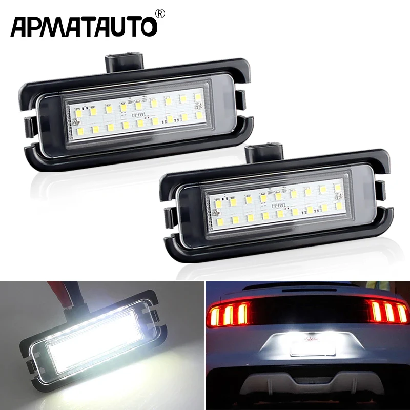 2Pcs Canbus Error Free Led Number License Plate Lights OEM#:FR3Z13550A For Ford Mustang 2015 2016 2017 2018 2019  white