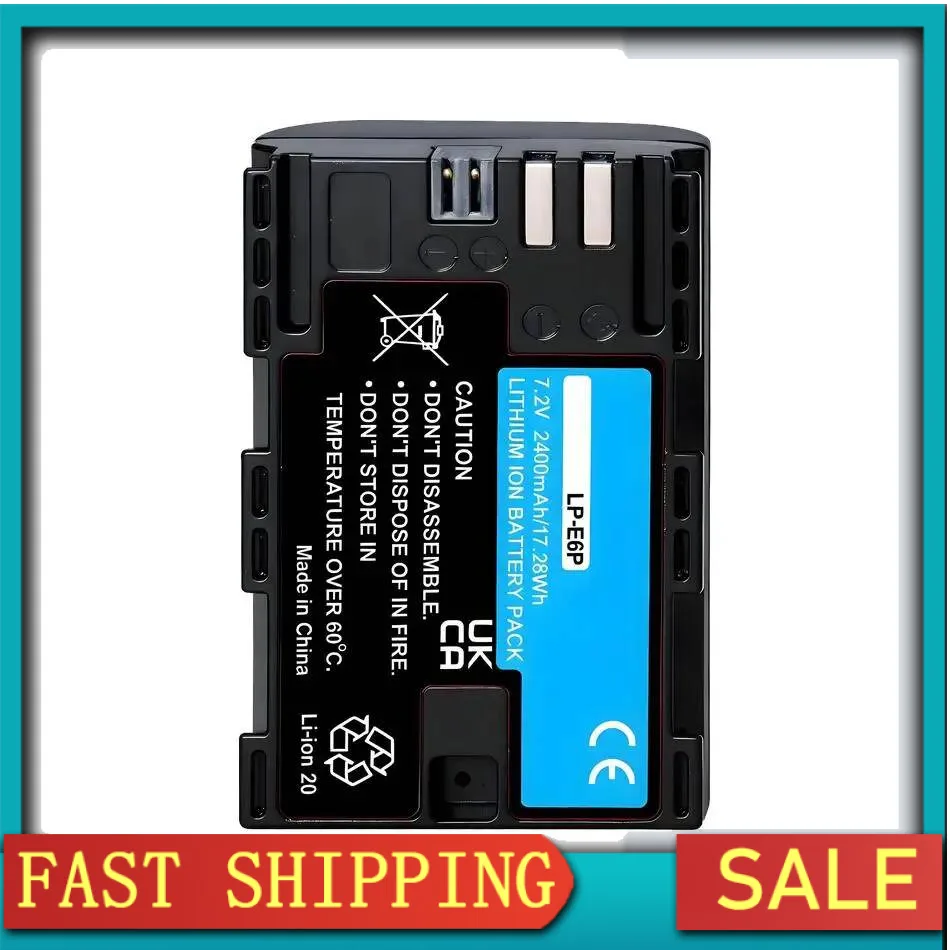 

Для Canon Eos R5 Mark II R6 R7 R 5DS 5D Iii 6D 7D 80D 90D 2400 мАч Аккумулятор для камеры с быстрой зарядкой LP-E6P