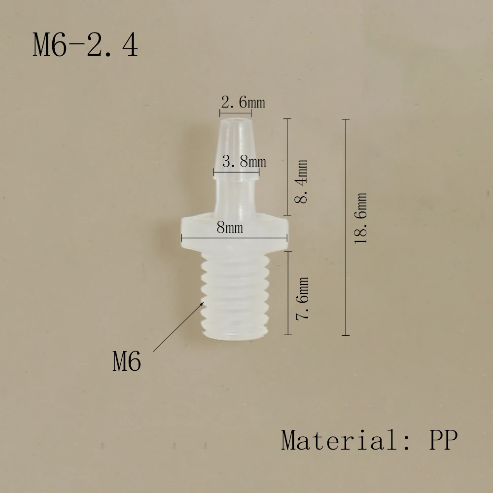 Joint Parts Air Valve Pipe Dispensing Glue Subpackaging Connector Hose Joint Adapter PP Plastic
