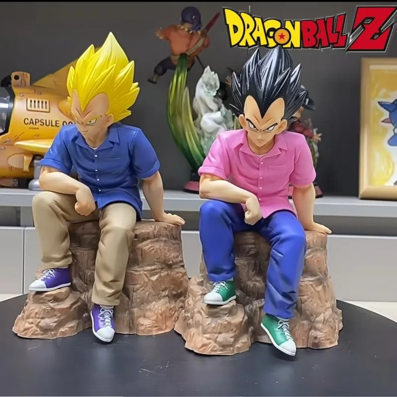 22cm Dragon Ball Figure Vegeta Figure Pink Casual Style Vegeta Figurine Pvc Collection Statue Model Ornament  Anime Toys Gift