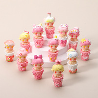 12Pink hand-painted Dimo cherry blossom cup resin cartoon DIY accessories doll creative three-dimensional cute desktop ornaments