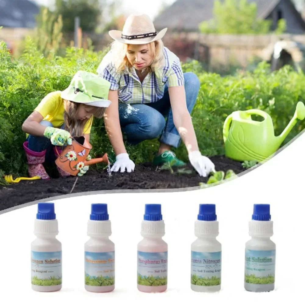 10ml 4 In 1 Soil Test Kit PH Ammonia Nitrogen Phosphorus Potassium Fertility Test Reagent Solution Acidity Meter For Garden Farm