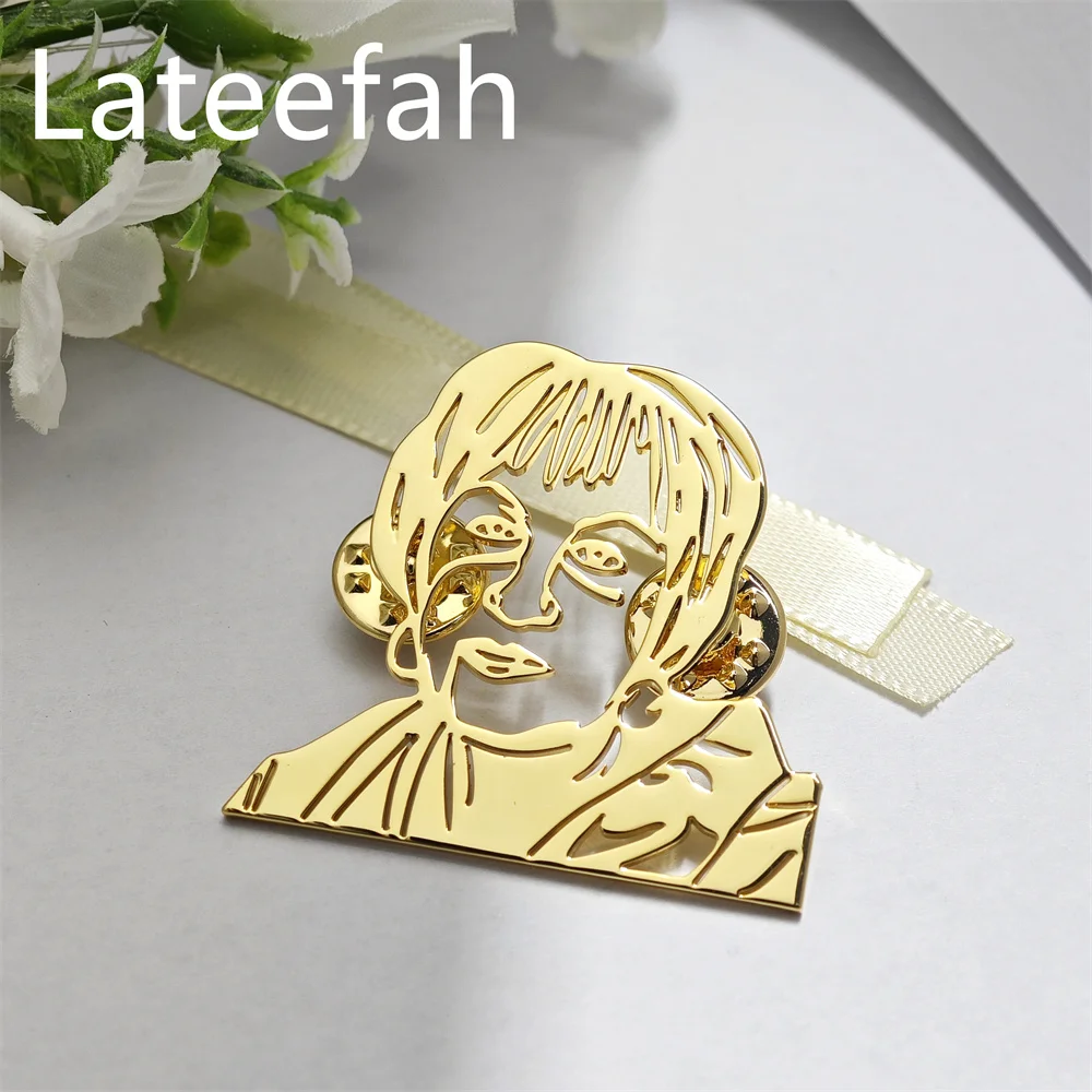 

Lateefah Customized Character Pattern Brooch Stainless Steel Bulk Logo Symbol Personality Badge Pin Unisex Gift