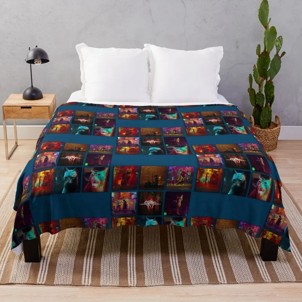 

Stray Game - Cat Game - 9 image of stray game Throw Blanket Color Fast Cozy Throw Blanket