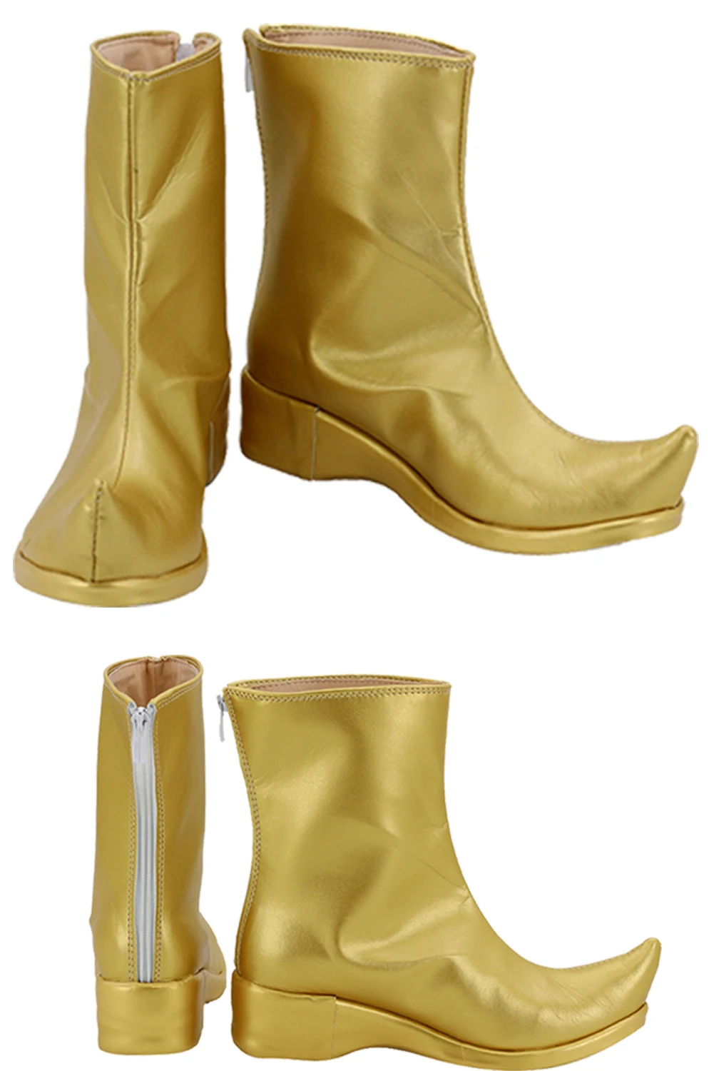 Aladin Boots Shoes Cosplay Golden ColorCatoon Magic Lamp Halloween Costumes Accessories Men Halloween Carnival Party Footwear