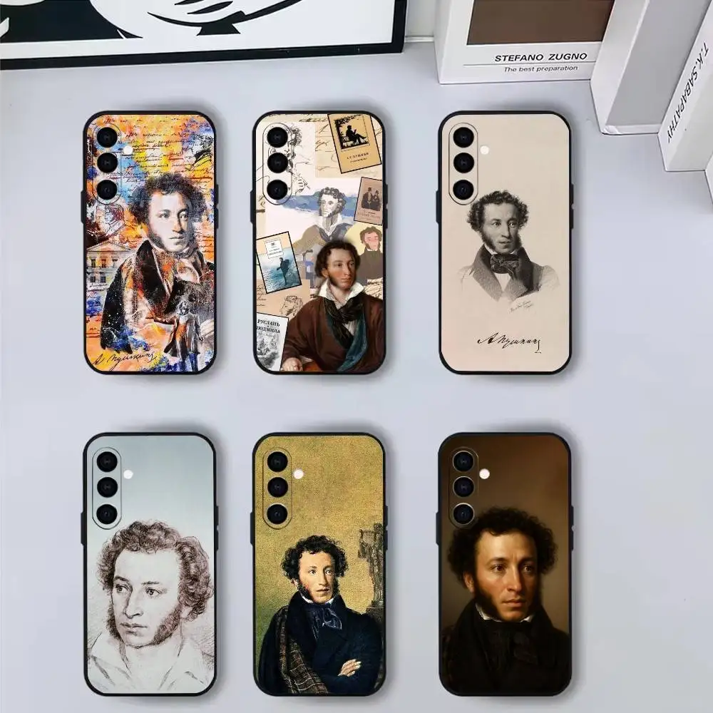 

Great P-Pushkins Phone Case Black Silicone Soft For Samsung Galaxy A73,A72,A71,A70,A53,A52,A51