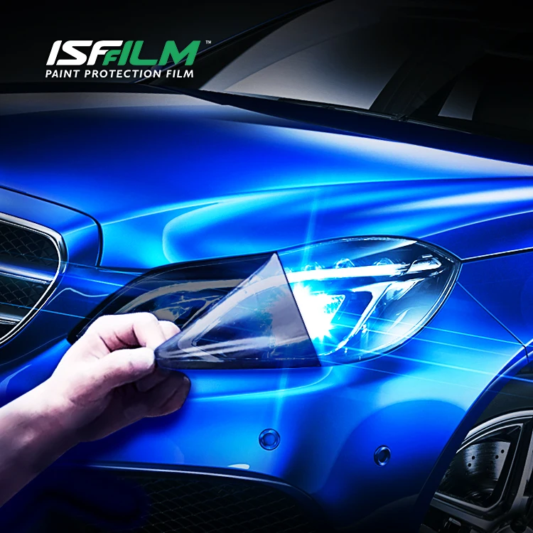 

ISF 8mil Dark Smoke 5m Roll Tail Light Tpu Ppf Motorcycle Car HD70 Headlight Tint Auto Headlight Protection Film