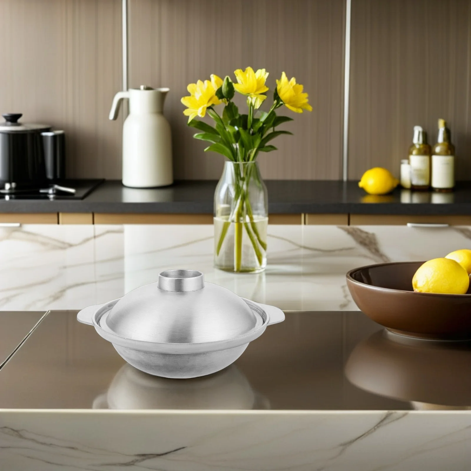 

Aluminum Alloy Clay Pot Rice Cooker 1 Piece Scratch Resistant Even Heat Distribution for Gas Electric Stoves Cookware