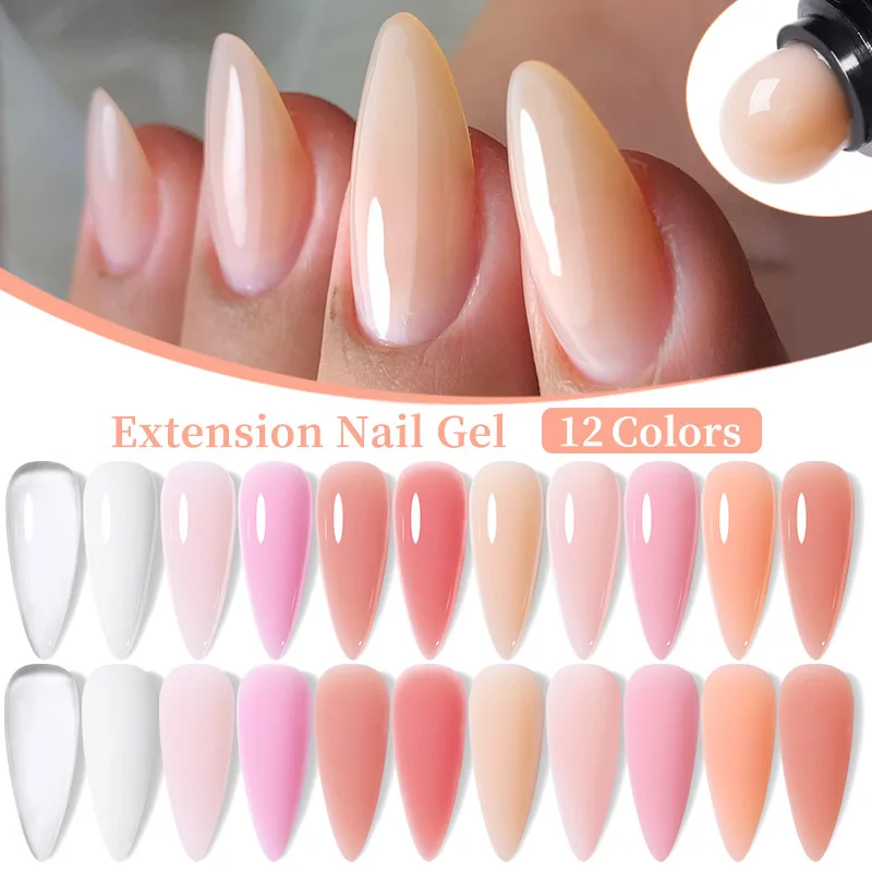 新しいスタイルのネイルエクステンションジェル、ペーパーフリー、クイッククリスタルエクステンション、痛みのないUVビルダージェル、高透明リムーバブルジェルポリッシュ