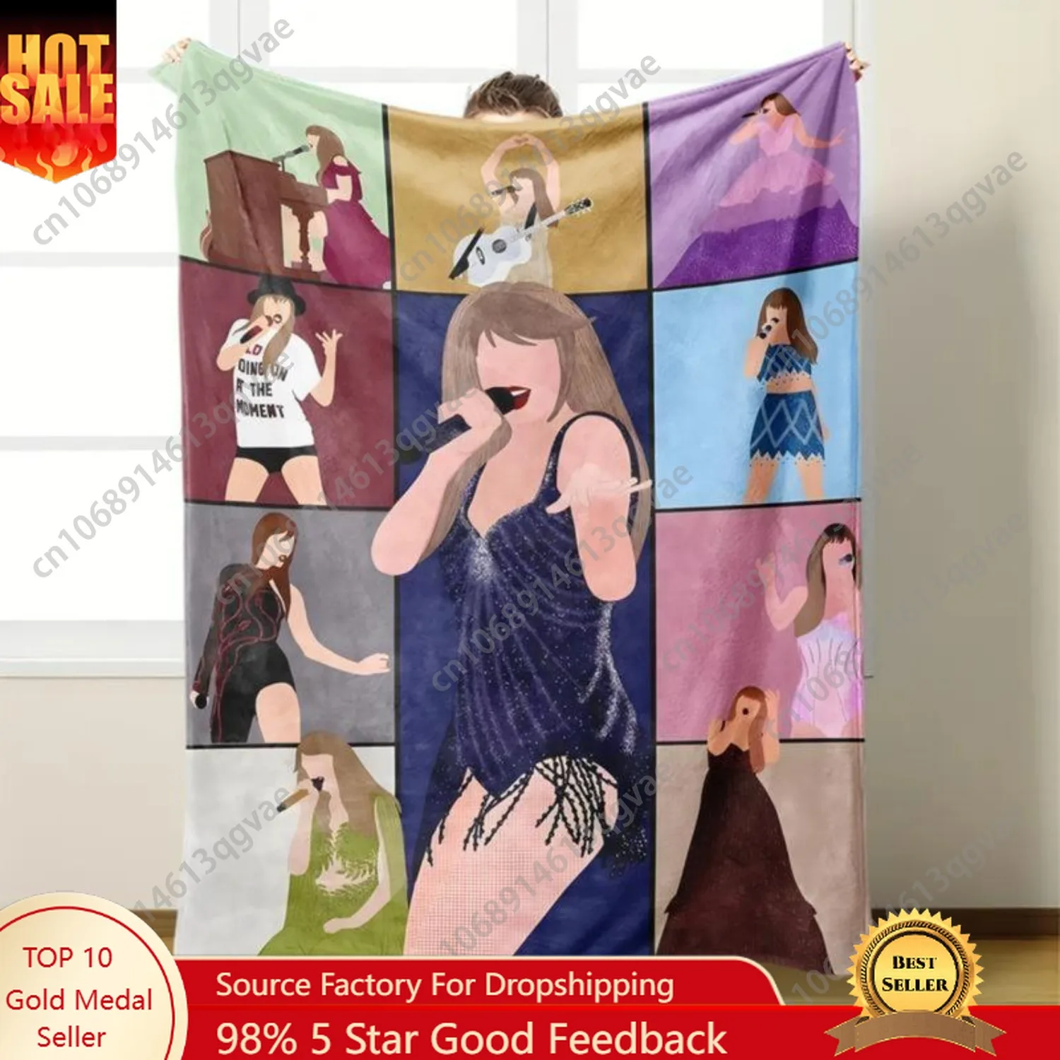 

Tay Blanket Tay Eras Tour Throw Pop Singer Concert Costumes Cozy Soft Warm Flannel Plush Blanket for Sofa Couch Bed Travel