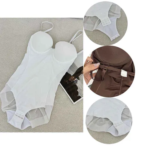 Imagen 2 del producto Body moldeador para mujer, Body moldeador de cuerpo adelgazante ajustado con sujetadores