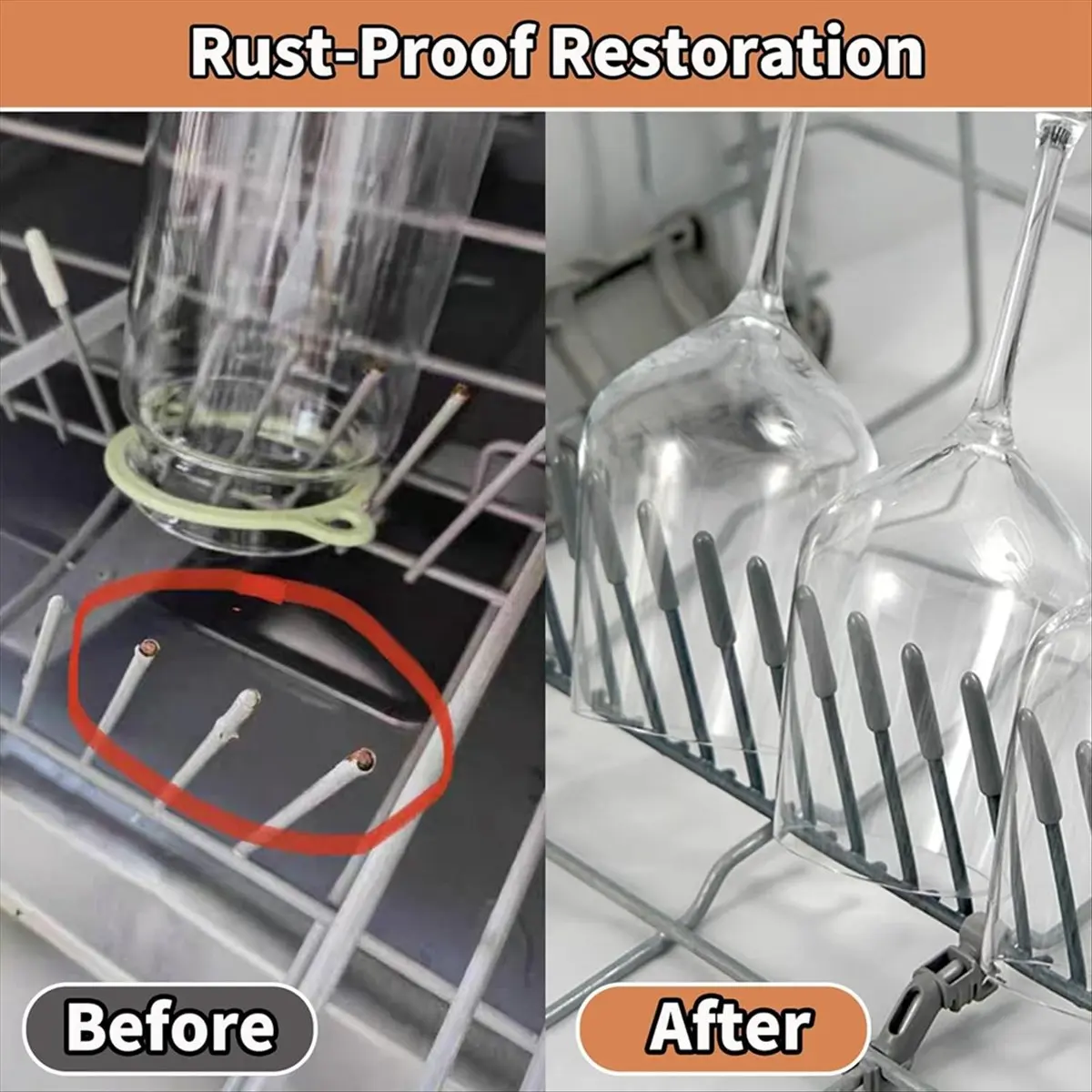 COFA 100Pack Dishwasher Rack Caps,Dishwasher Rack Repair Coating,As the Dishwasher Cover for Rack Prevents Rust
