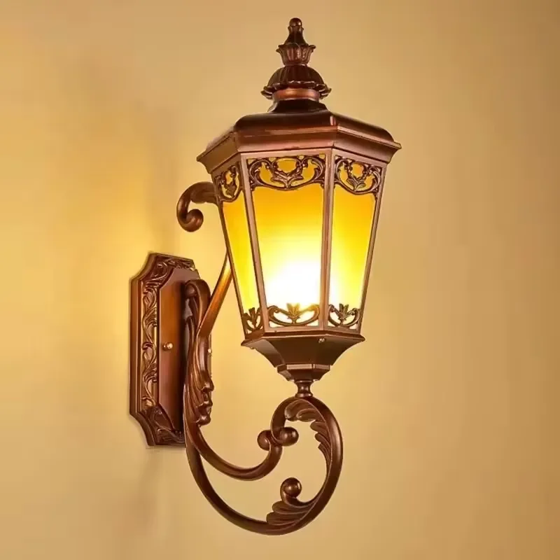 Outdoor European Wall Mounted LED Lights Fence Garden Door Post Lights IP65 Waterproof Villa Corridor Lighting