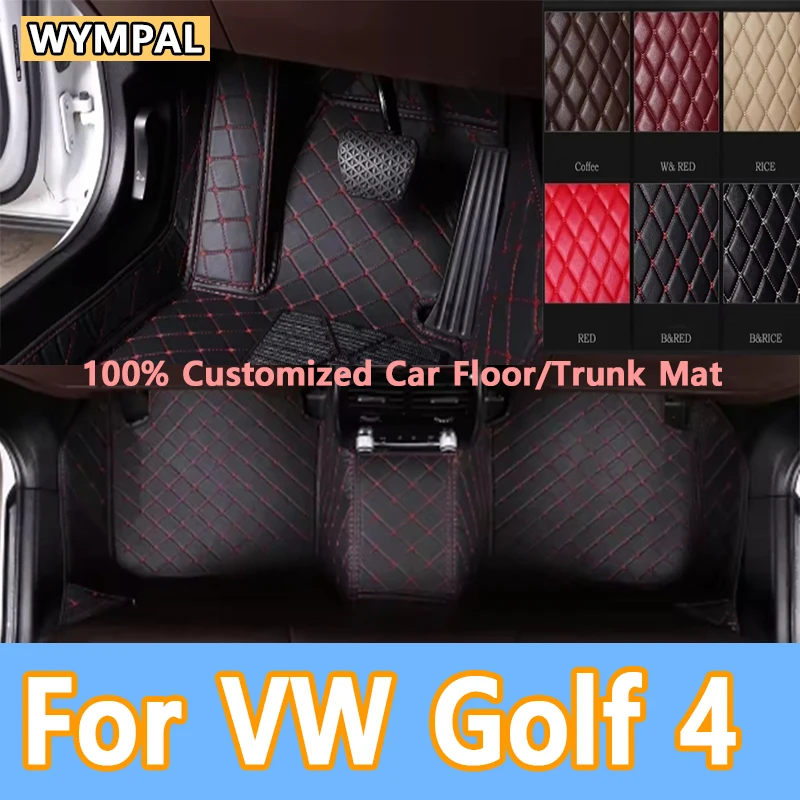 

Роскошные автомобильные коврики для VW Golf 4 MK4 1998 ~ 2003, дропшиппинг, центр, автомобильные аксессуары для интерьера, кожаные ковры, подушечки для ног