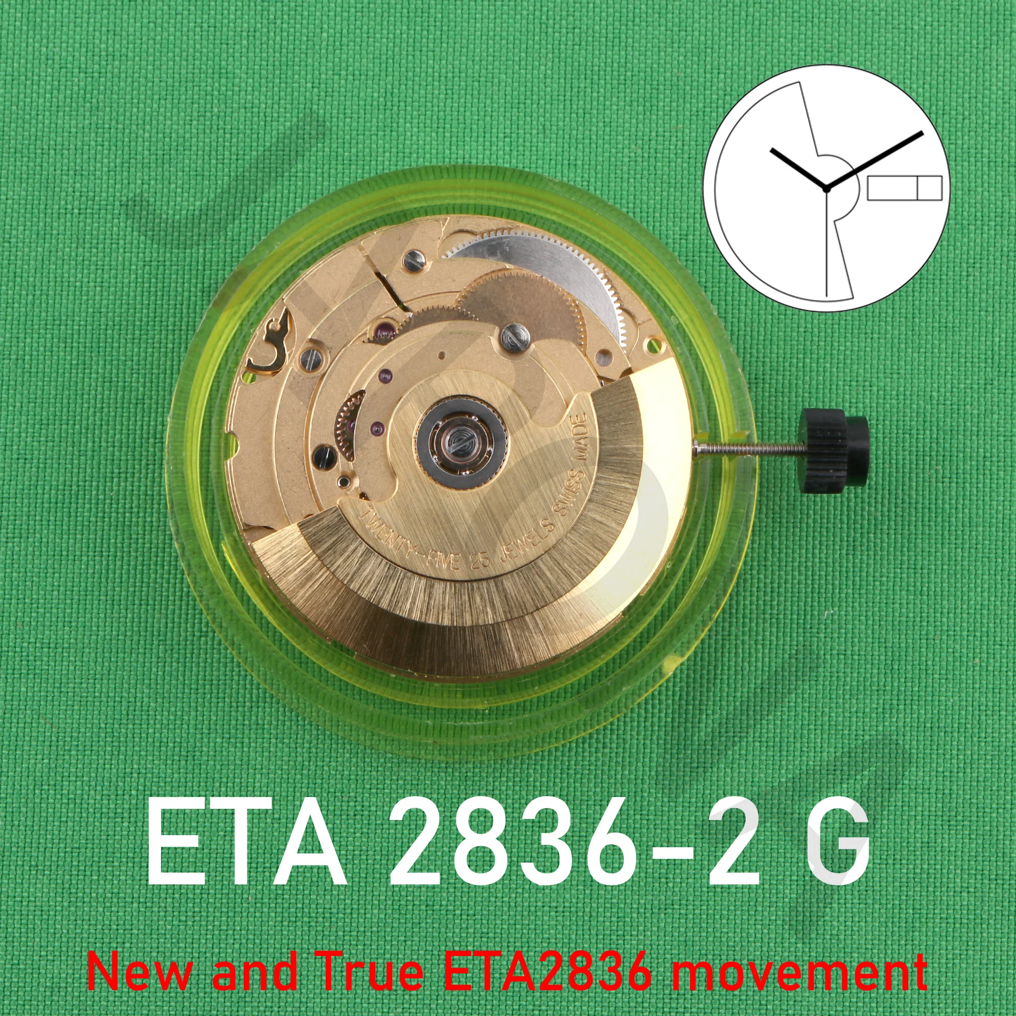 ETA 2836-2 gold Watch movement accessories brand new original mechanical ETA 2836 movement