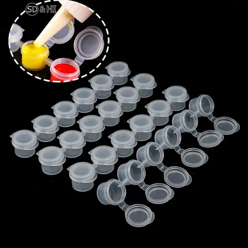 Caja vacía de pigmentos para pintura al óleo, recipiente de plástico acrílico para acuarelas, 30 piezas, 2ml
