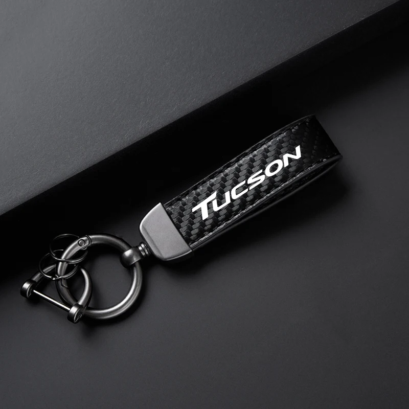 PU Leather Car Keychain Key Ring Pendant Strap For Hyundai Tucson Nx4 ix JM TL 2008 2016 2017 2019 2020 2022 2023 2024