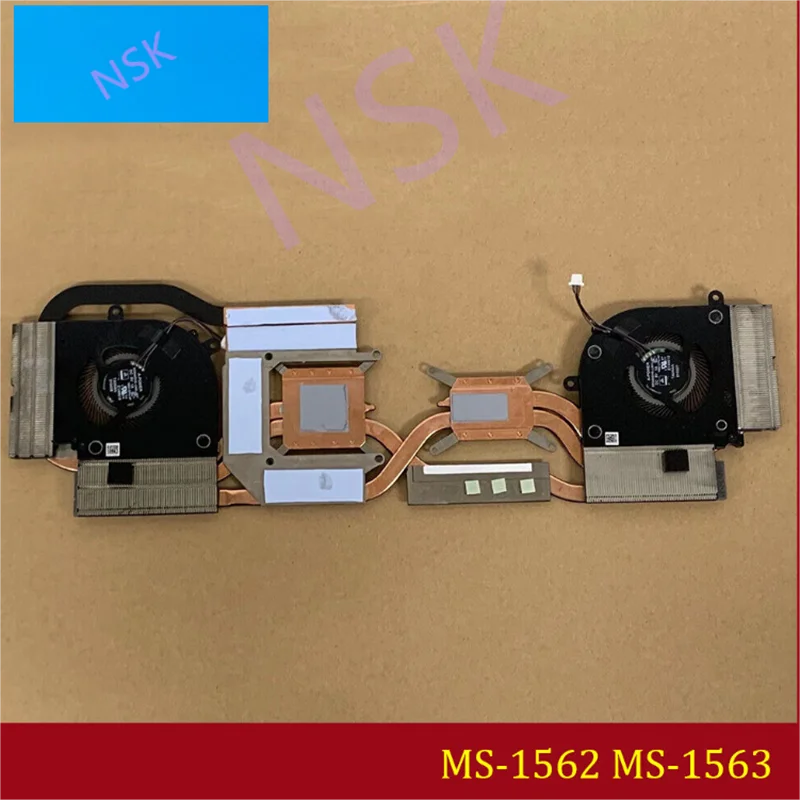 Original MS-1562 MS-1563 FOR MSI Stealth 15M CPU Graphics Heatsink Cooler Cooling Fan  100% Test OK