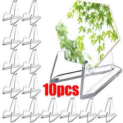 1-10Pcs Acrylic Display Stand Triangle Commemorative Coin Watch Card Holder Transparent Display Rack for Exhibitions Home Decor